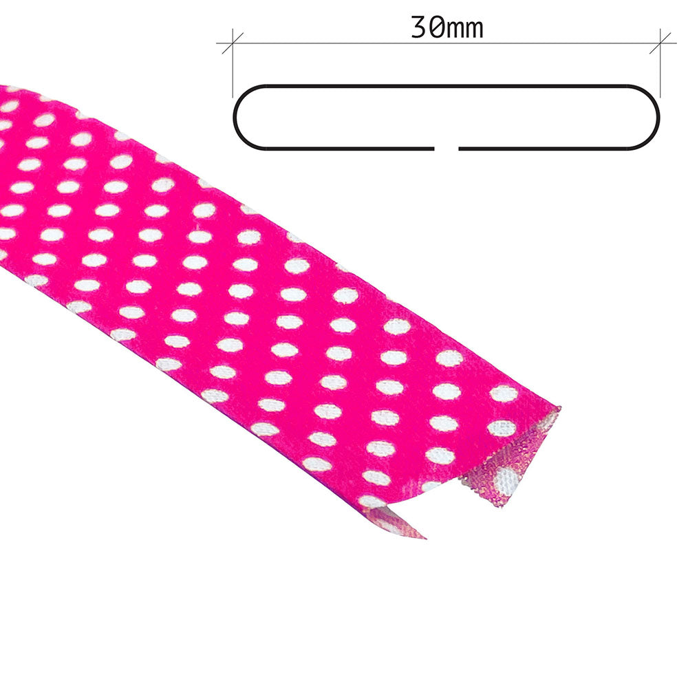 30mm Polka Bias Binding