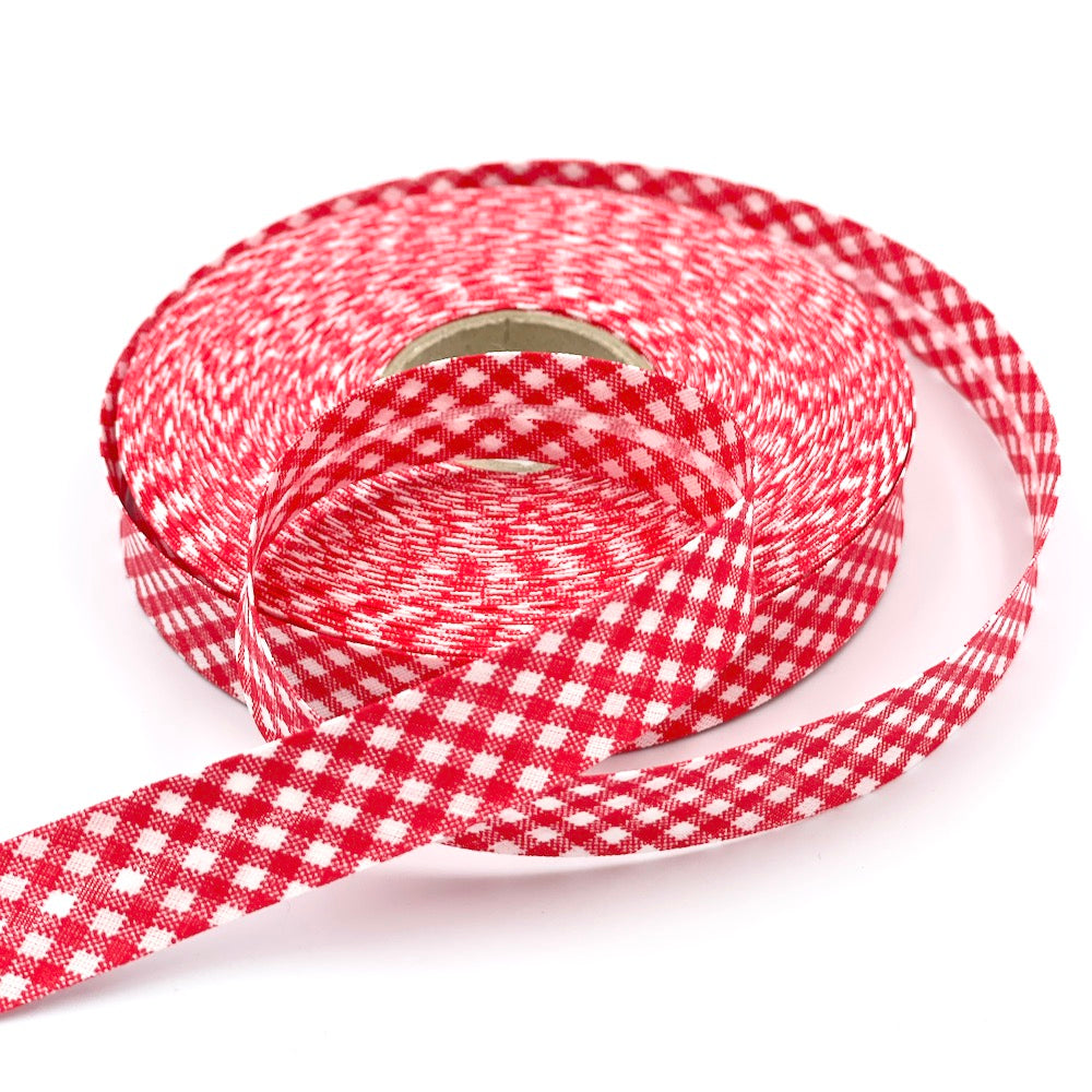 18mm Gingham Bias Binding