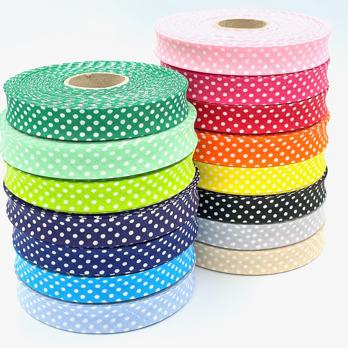 18mm Polka Bias Binding