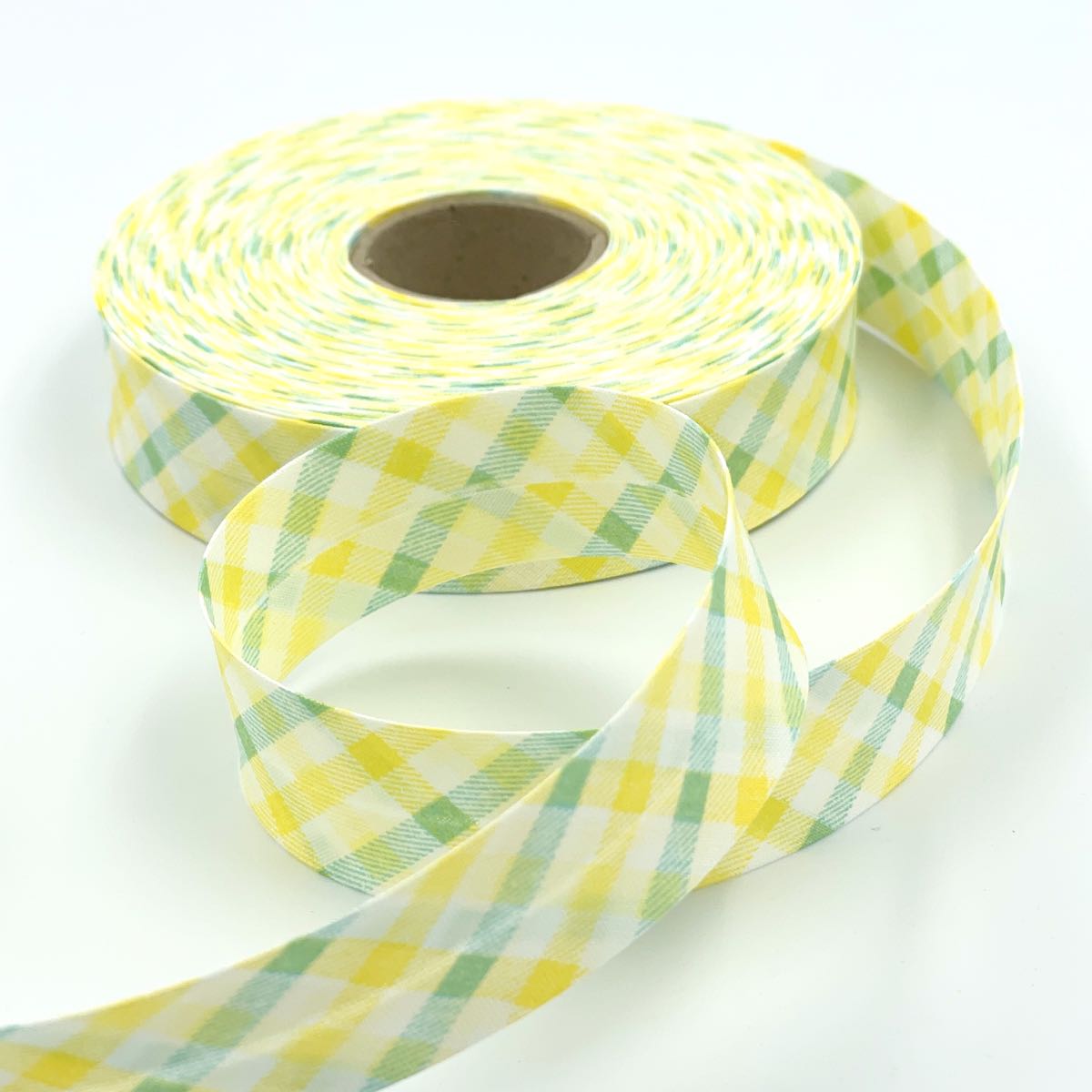 25mm Carnival Check Bias Binding