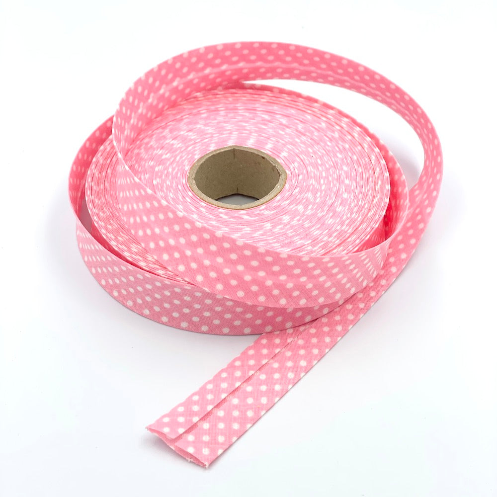 25mm Polka Bias Binding