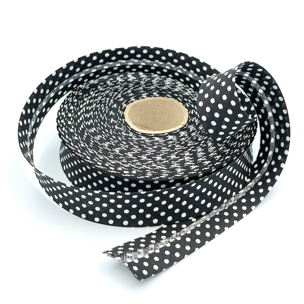 25mm Polka Bias Binding