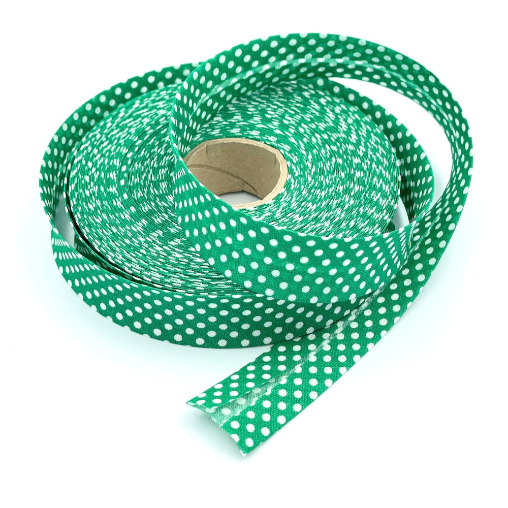 25mm Polka Bias Binding