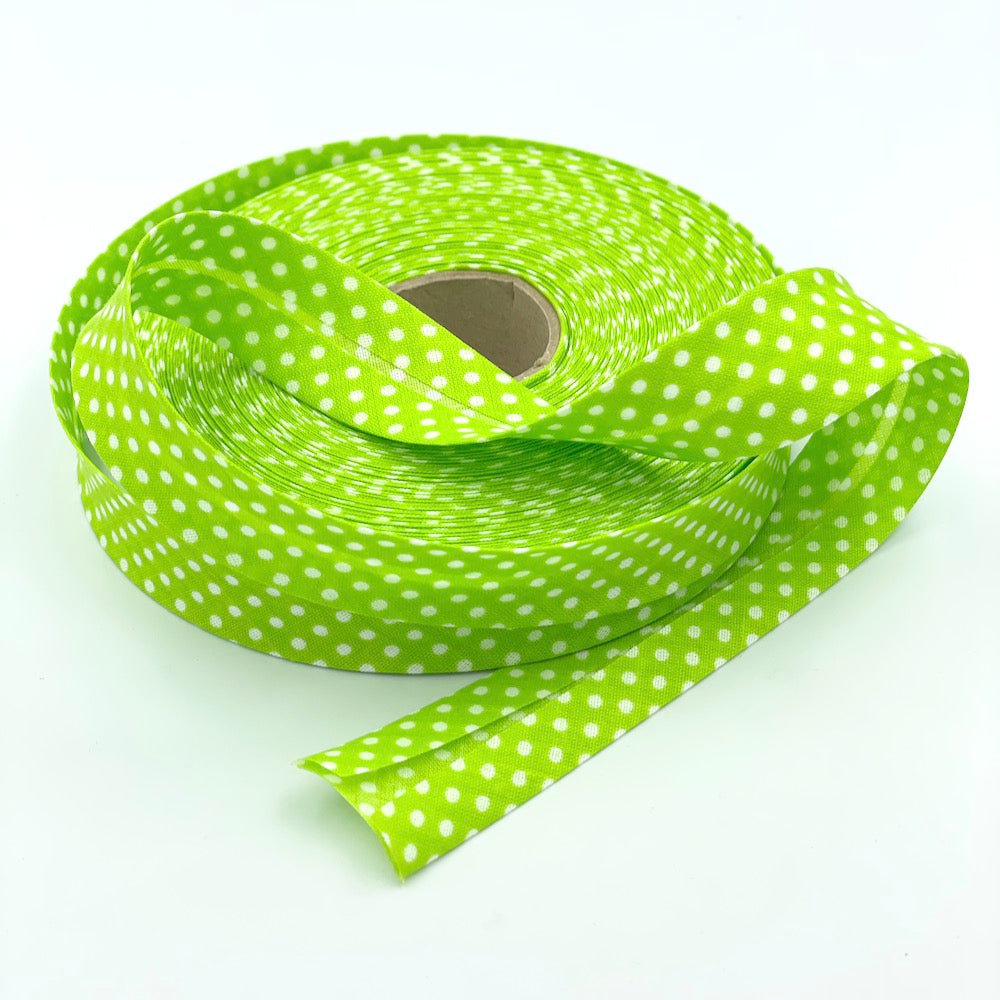 25mm Polka Bias Binding