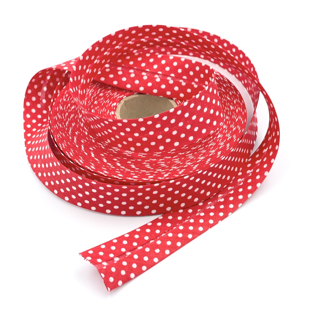 25mm Polka Bias Binding