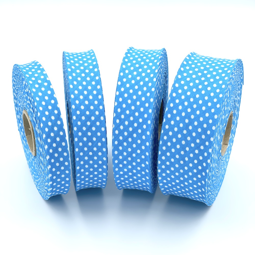 25mm Polka Bias Binding