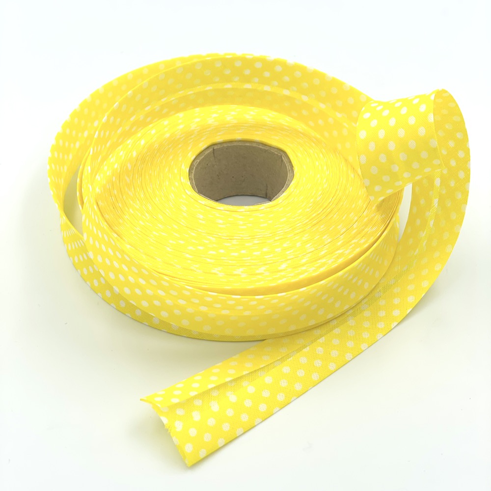 25mm Polka Bias Binding