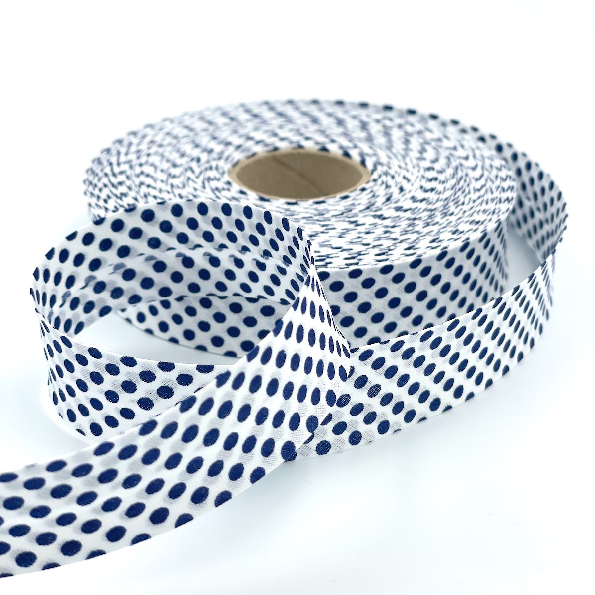 25mm Reverse Polka Bias Binding