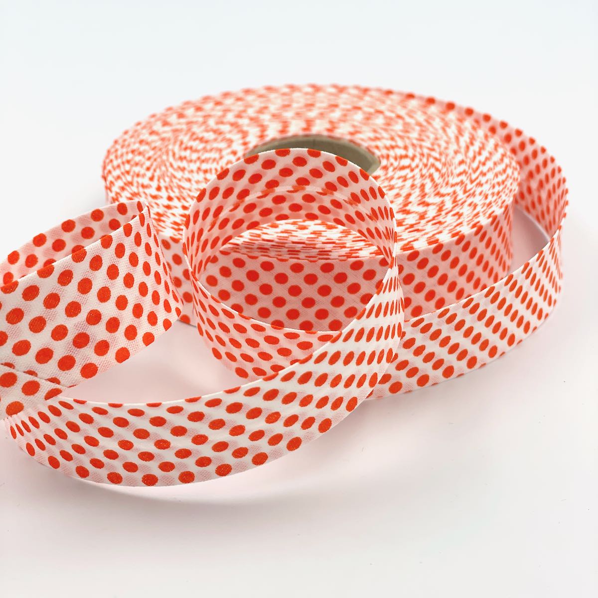 25mm Reverse Polka Bias Binding