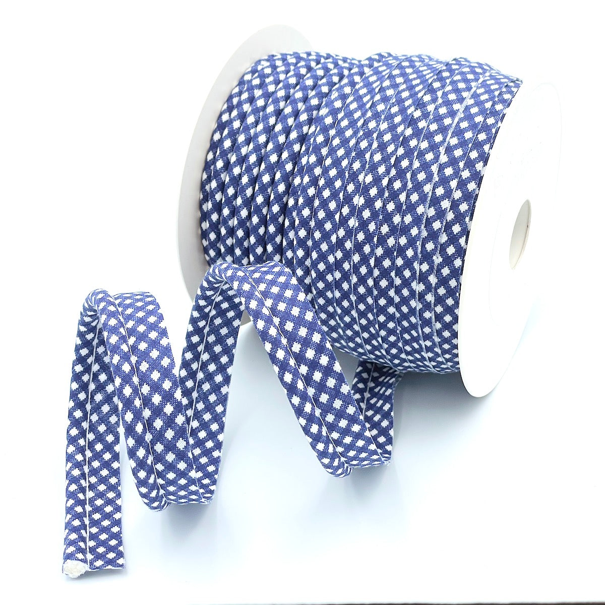 Large Gingham Bias Piping